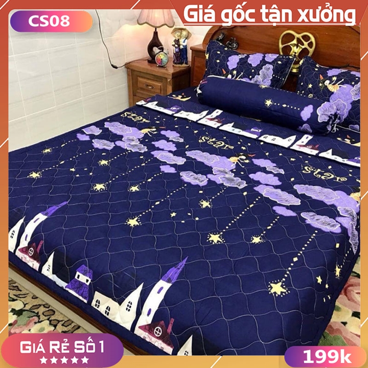 Trọn Bộ Chăn Ga Gối Chất Liệu Cotton Poly