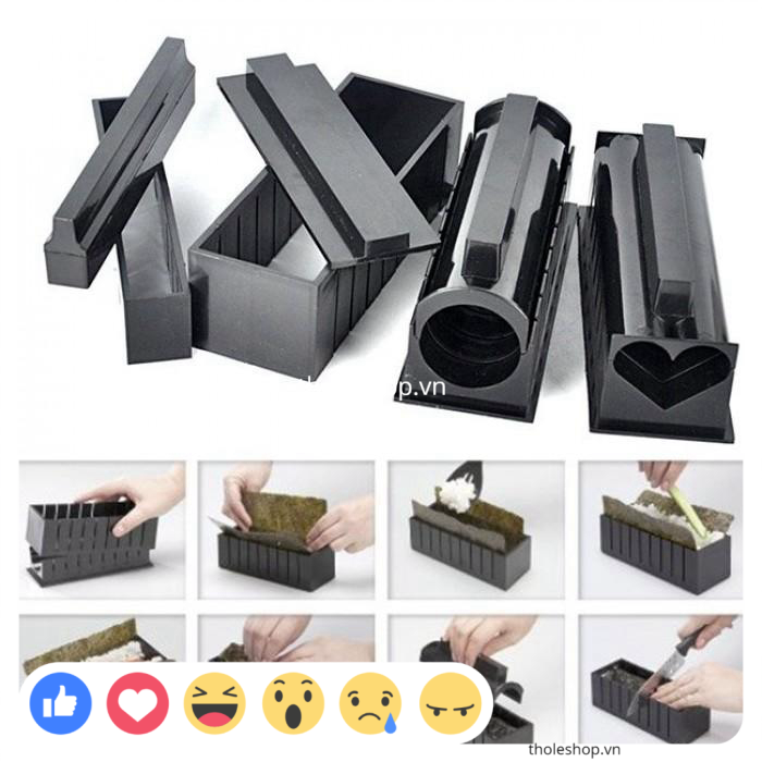 [HCM][SALE] Bộ Dụng Cụ Làm Sushi 10 Món Chế Biến Món Sushi tại nhà an toàn tuyệt đối - Dụng cụ làm cơm cuộn tại nhà kim bắp trứng cuộn - Bộ dụng cụ làm cơm cuộn tiện lợi