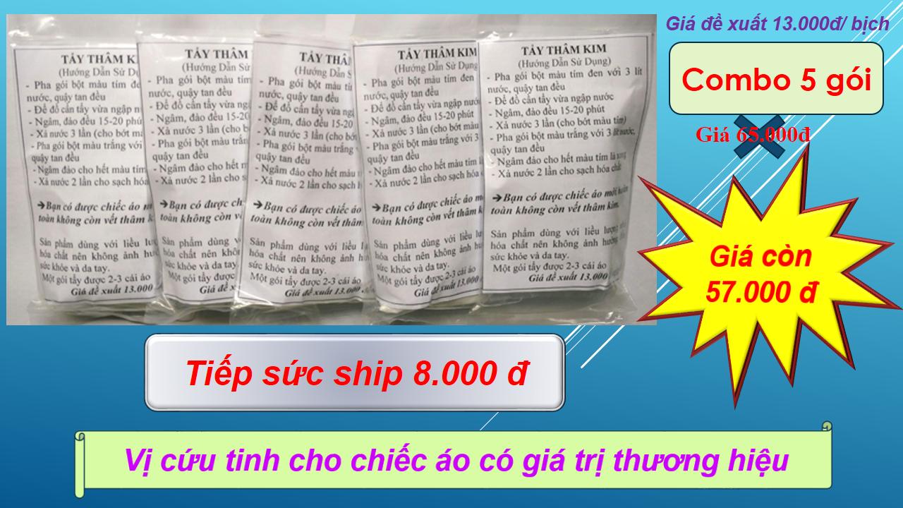 Tẩy trắng thâm kim - combo 5 bịch