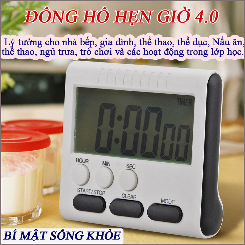 Đồng hồ đếm ngược - thông minh, bấm giờ, báo thức, đồng hồ nam, dong ho nu, Đồng hồ điện tử, Đồng hồ thông minh - Màn Hình LCD Kỹ Thuật Số Dành Cho Phòng Bếp Thiết Bị Hẹn Giờ Nấu Ăn Đếm Ngược bán chạy