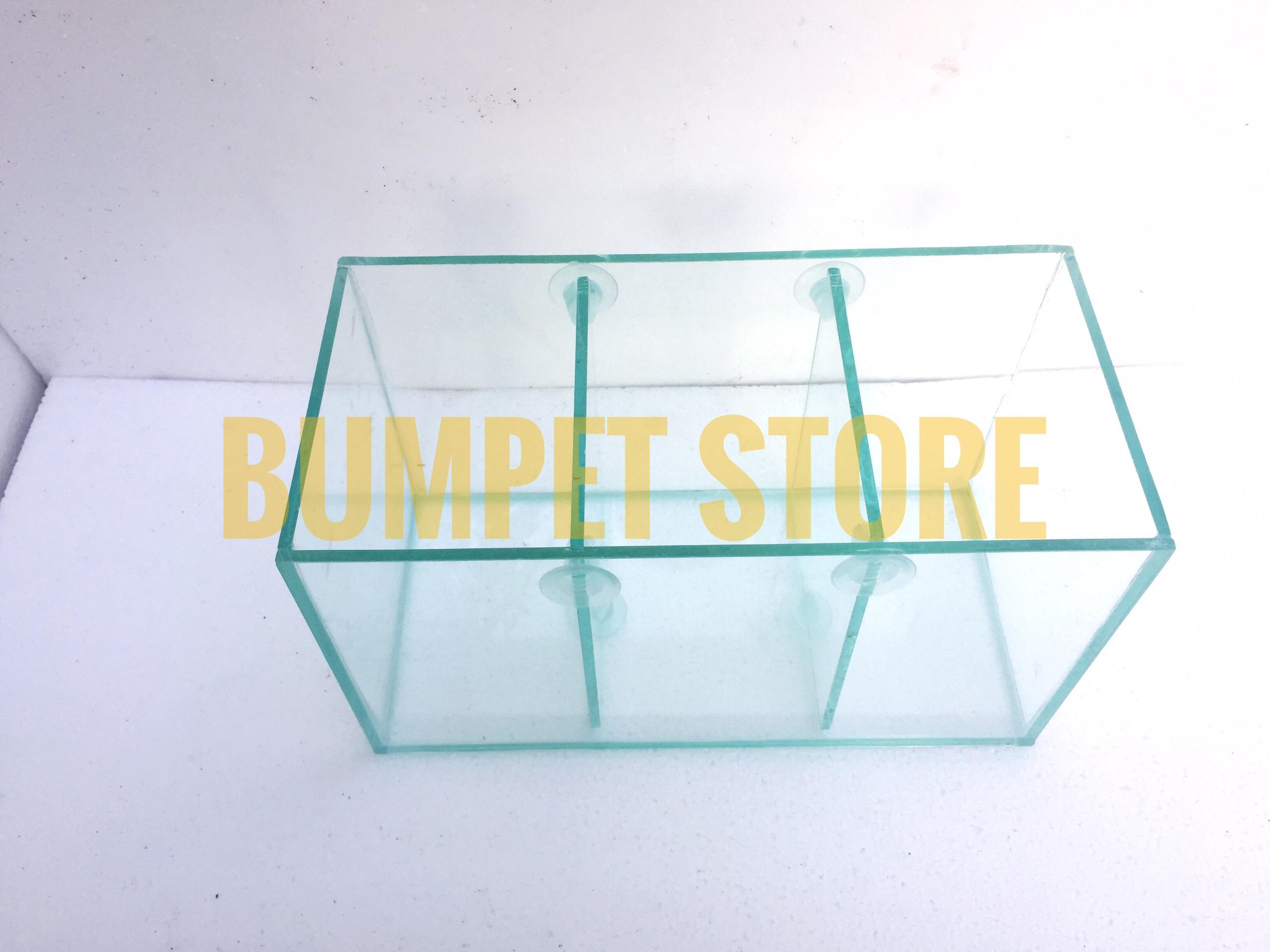 Bể cá 3 ngăn để bàn - bể cá betta cỡ 30*15*16cm