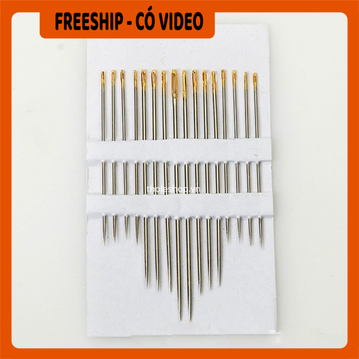Phụ kiện may vá - Set 16 kim may vá với nhiều kích cỡ - Kim may đồ nhiều size
