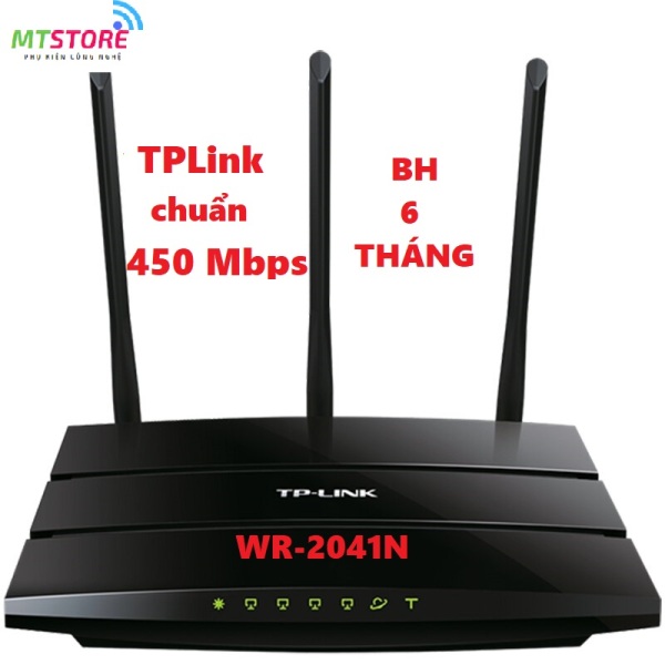 Bộ Phát Wifi - Cục Phát Wifi TPLink 3 râu 2041N chuẩn 450 Mbps Sóng Xuyên Tường - BH 6 Tháng