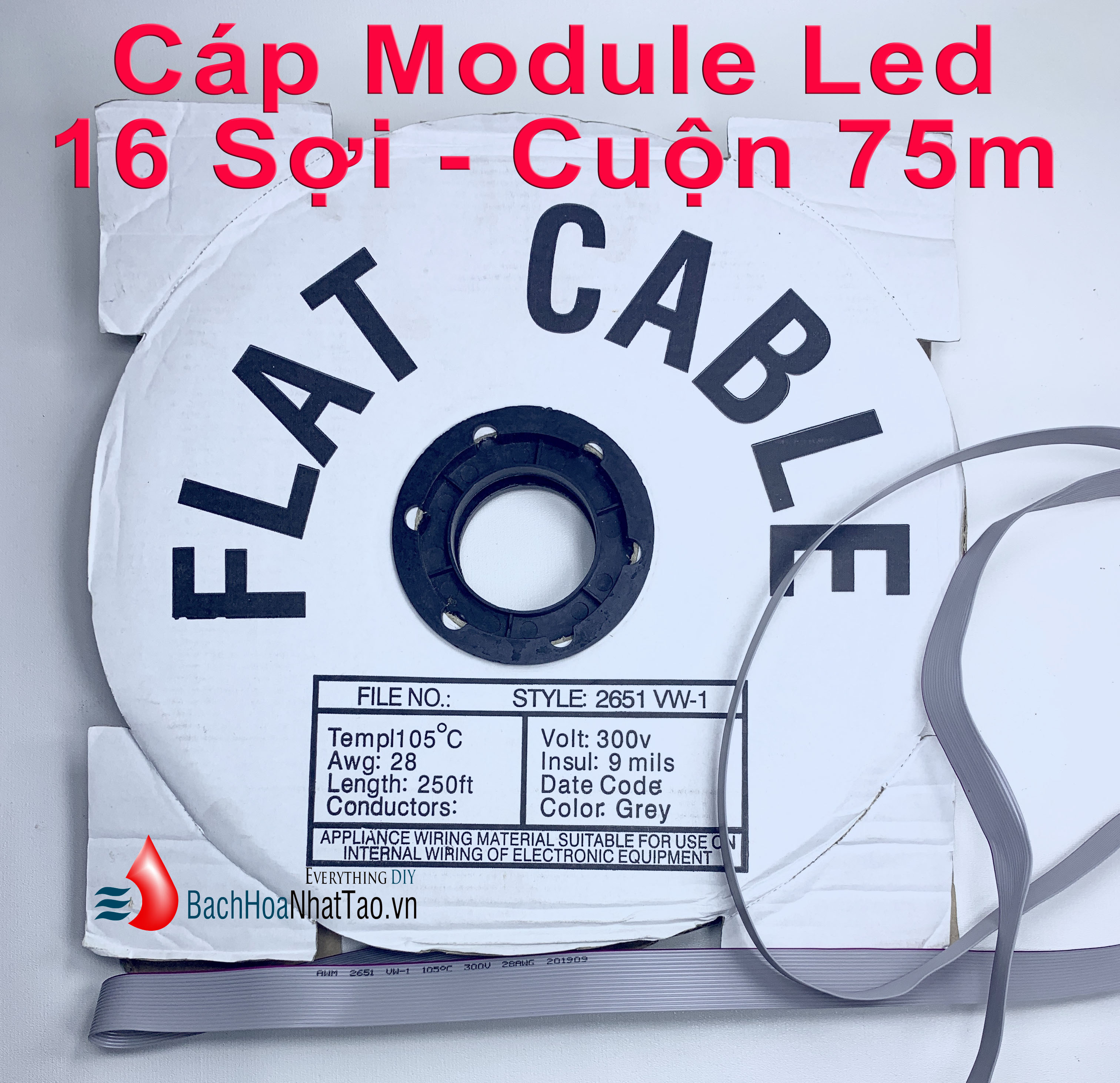 Cáp bẹ led 16 sợi - cuộn 75m