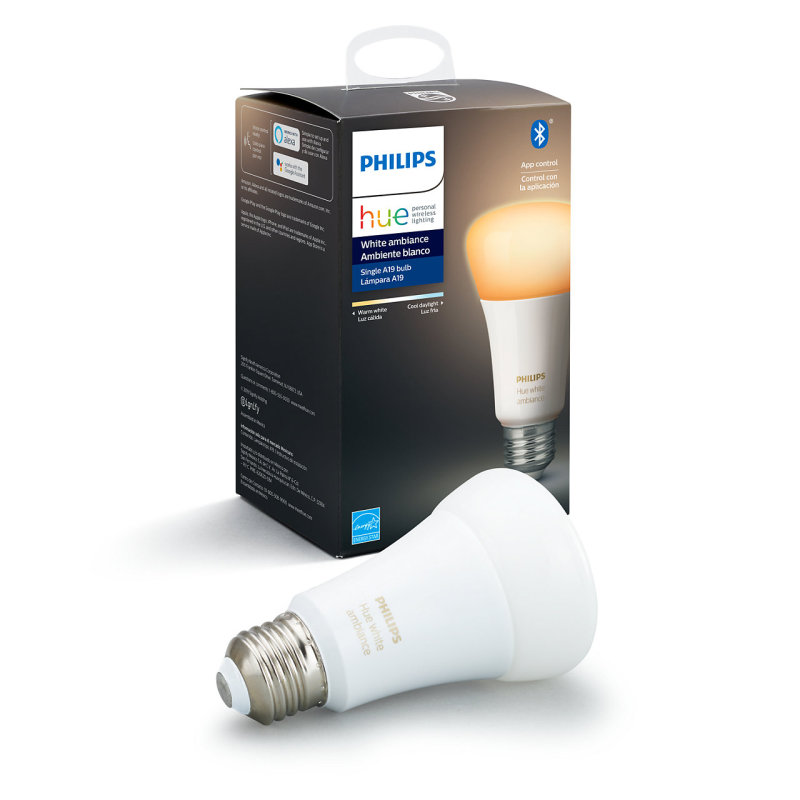 Bóng đèn thông minh Philips Hue White Ambiance E27 8.5W phiên bản có Bluetooth, ánh sáng trắng sang vàng