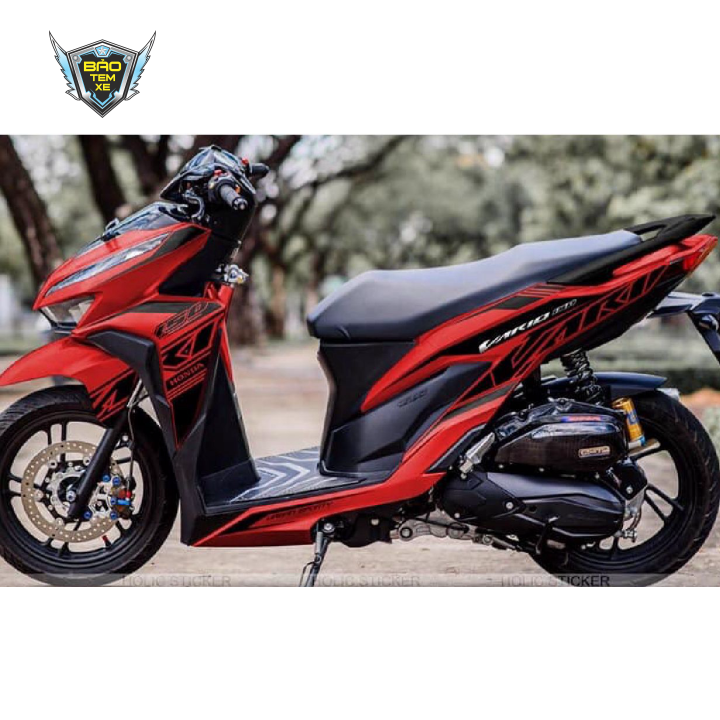 Tem rời xe vario 150 dán xe đỏ mới