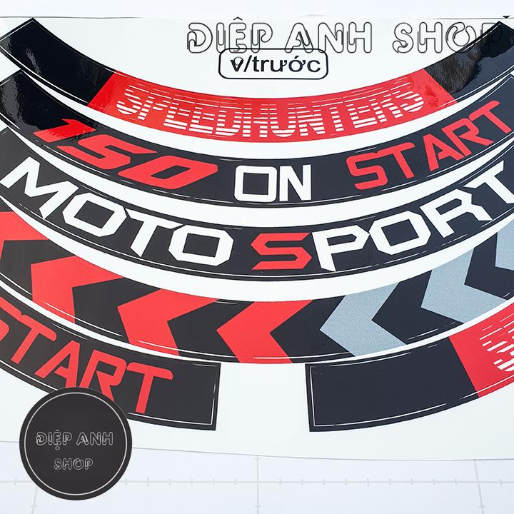 Tem vành bản to POWER SPORT 150 - Tem dán vành