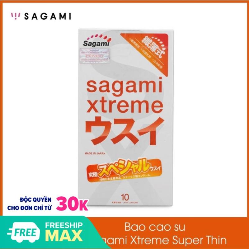 Bao cao su Sagami Xtreme Superthin kéo dài thời gian quan hệ hộp 10 bao HEBU STORE cao cấp