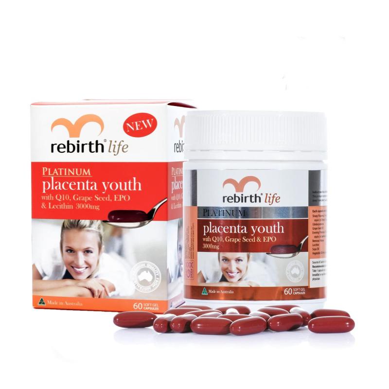 Viên uống Nhau thai cừu Rebirth (Rebirth Life Platinum Placenta Youth) cao cấp