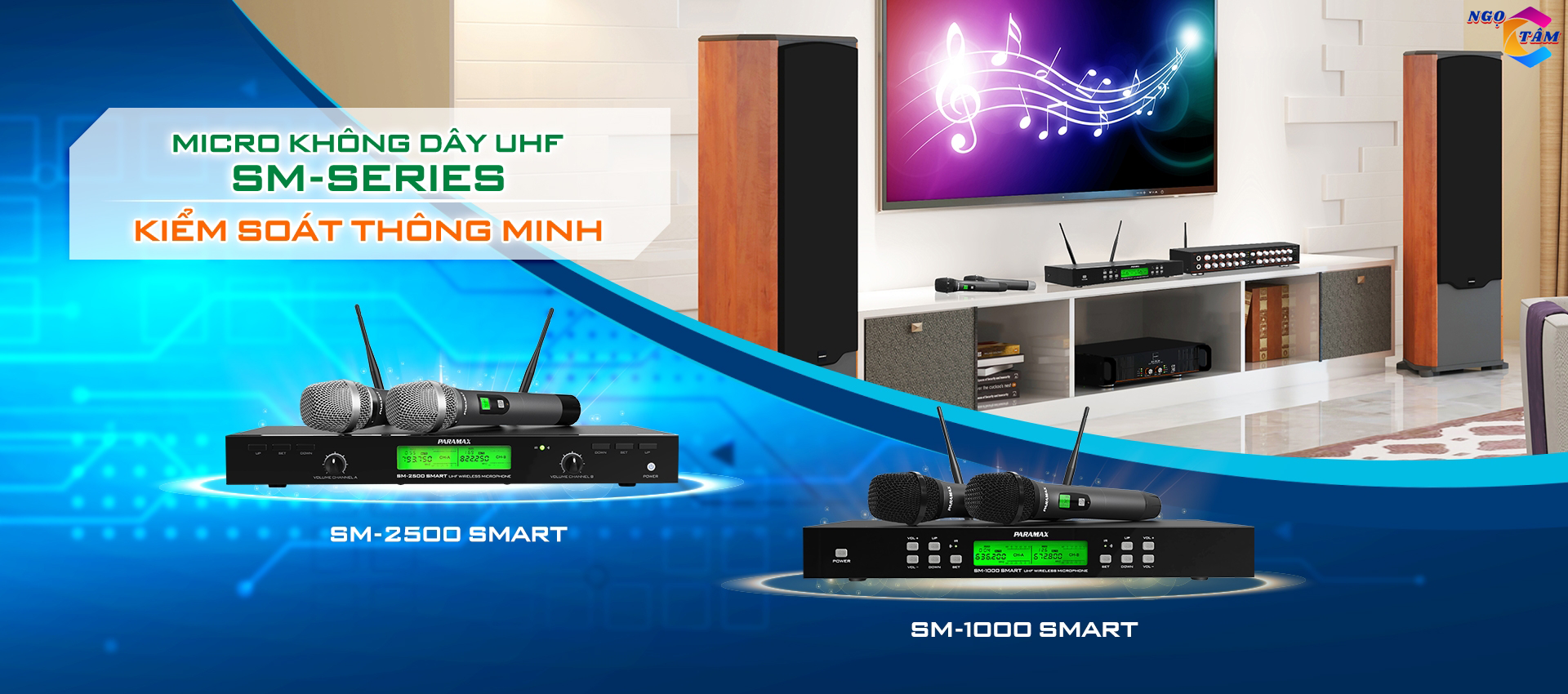 Micro Không Dây Paramax SM-1000 SMART Hàng Chính Hãng