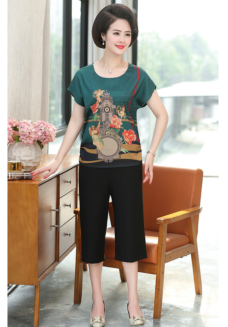 Áo kiểu áo lụa nữ trung niên form rộng chất lụa mát BL015