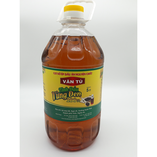 5LIT DẦU VỪNG ĐEN (Dầu mè đen) ÉP LẠNH, THÔ, NGUYÊN CHẤT