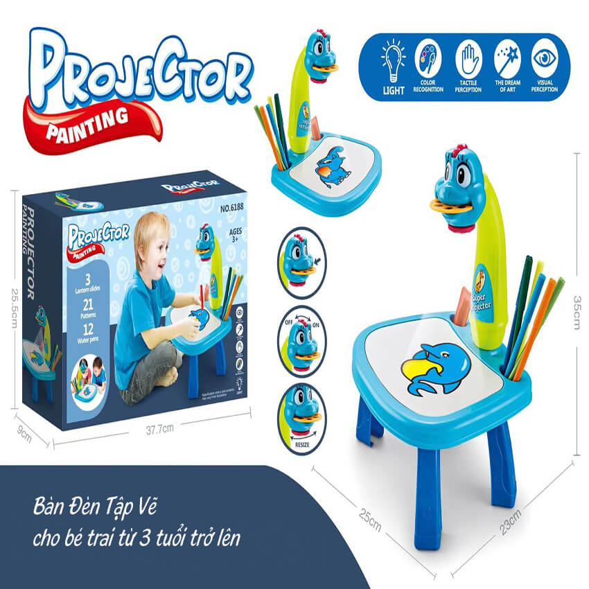 >> BÁO GIÁ BỘ ĐÈN CHIẾU HÌNH TẬP VẼ CHO BÉ | Shopee Lazada Sendo Tiki mới nhất 54 Bộ bàn đèn chiếu hình tập vẽ thông minh cho trẻ em với 24 hình tập vẽ khác nhau đi kèm 12 bút màu giúp bé thỏa sức sáng tạo và phối màu ngộ nghĩnh dễ thương
