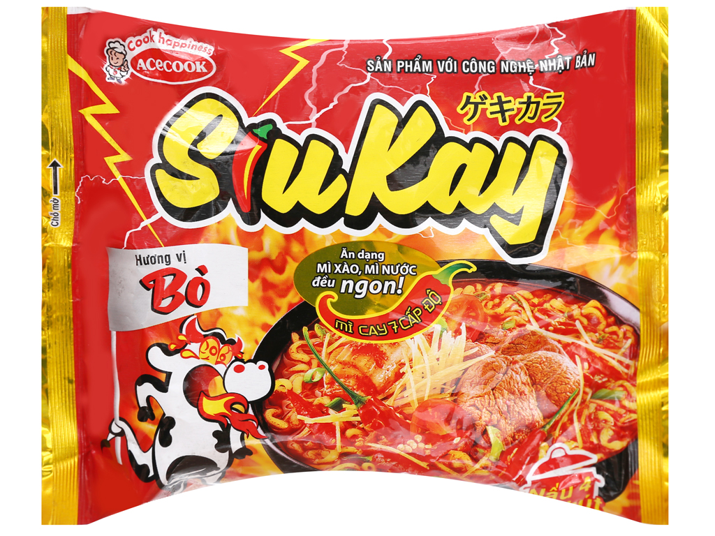 Mì bò siukay gói 128g