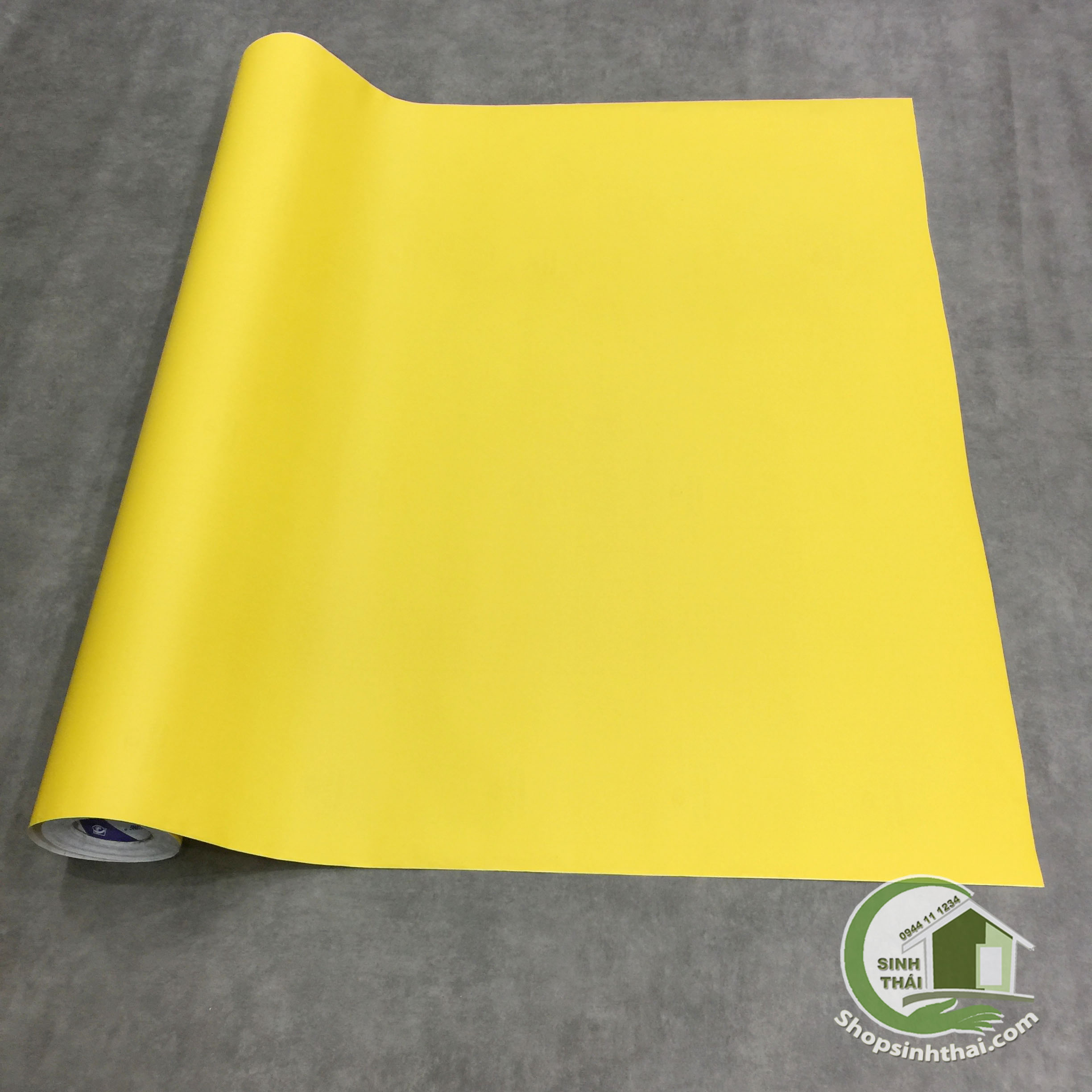 [HCM]Giấy Dán Tường Màu Vàng Nhám [ 50cm x khổ 120cm ] Có Sẵn Keo