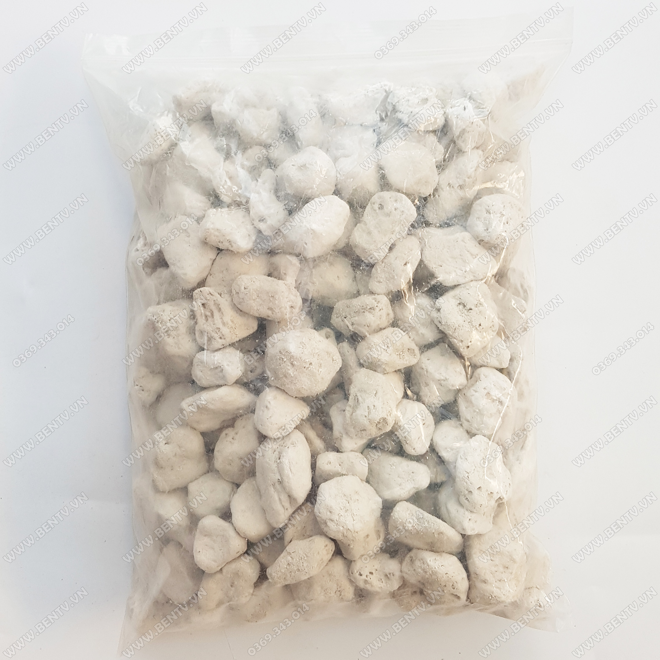 Đá Lông Vũ Nham Thạch Trắng - Vật Liệu Lọc Hồ Cá (1kg)
