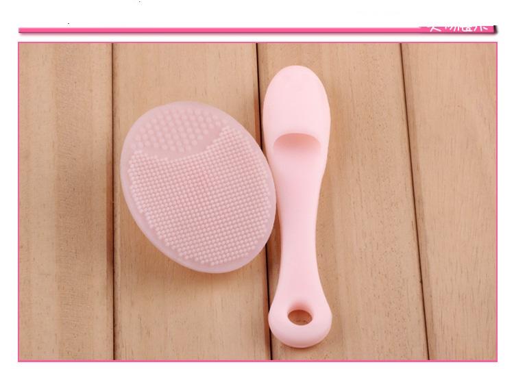 Set Cọ Rửa Mặt Silicon 2 Món : Miếng rửa mặt + Cây tẩy mụn đầu đen