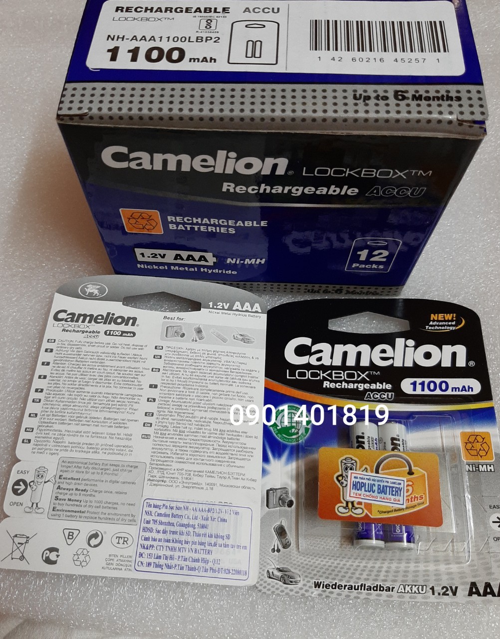 Pin Sạc Camelion AAA ( hàng chính hãng 100%)
