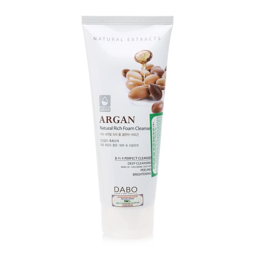 SỮA RỬA MẶT DABO TINH DẦU ARGAN CAO CẤP 3IN1 180ML