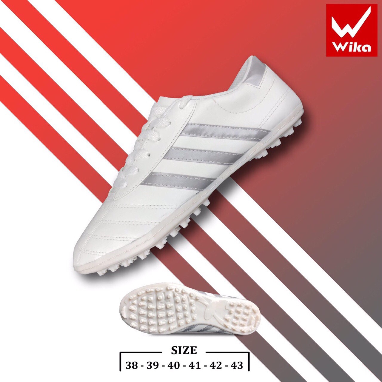 GIÀY đá bóng 3 sọc TỪ XƯỞNG {KHÂU FULL ĐẾ} - size từ 38-43