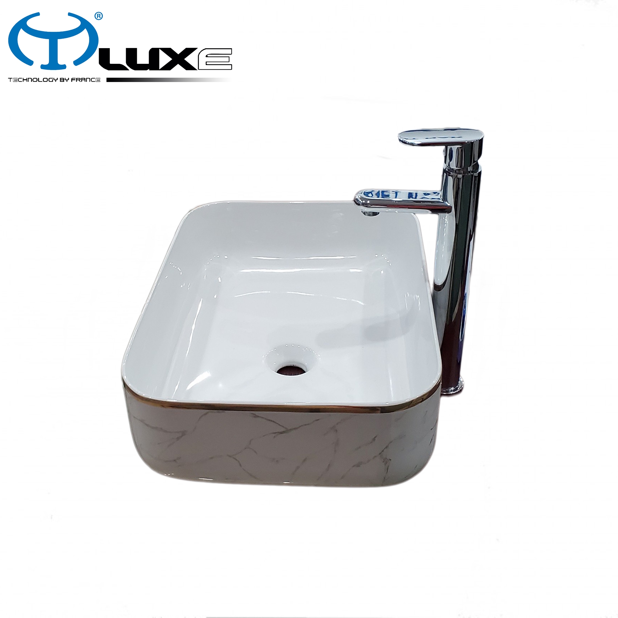 Chậu lavabo bàn đá cao cấp LUXE C104