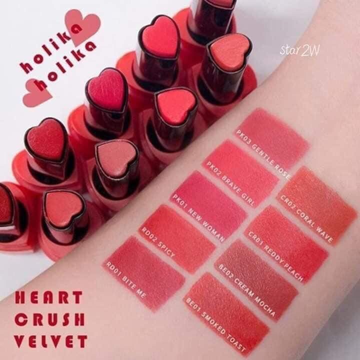 Son lì mềm mịn lâu trôi Holika Hàn Quốc