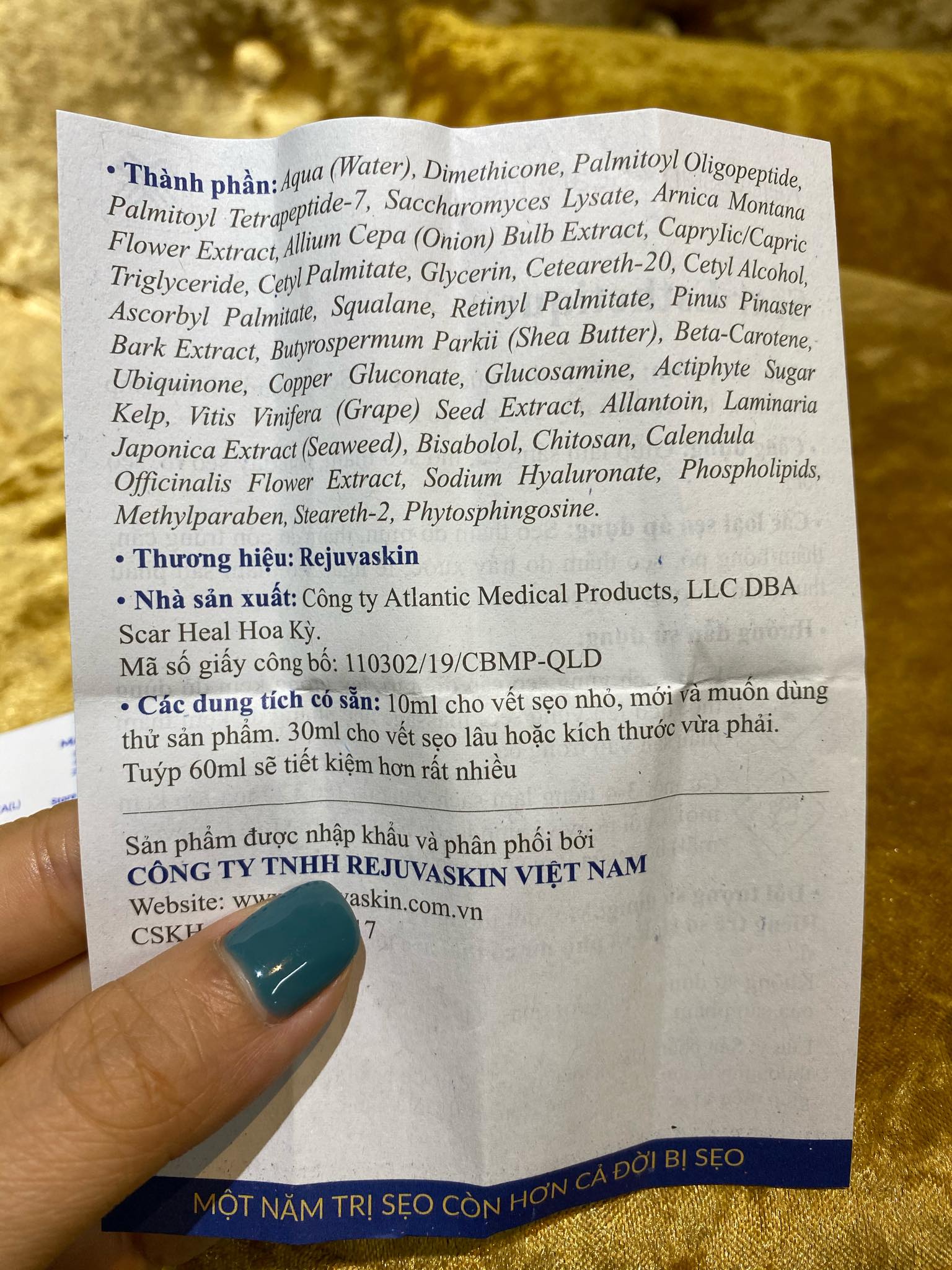 Kem Sẹo Scar Esthetique - Rỗ/Lõm/Lăn Kim/Thâm (10ml)