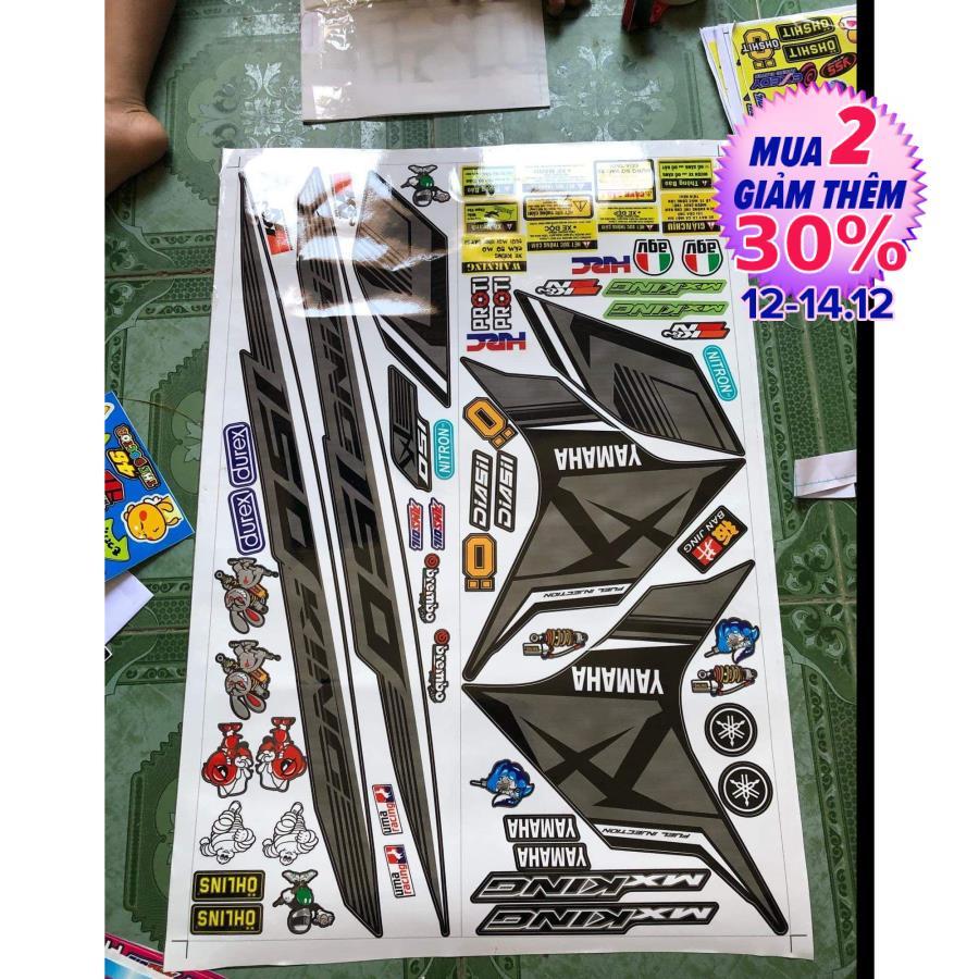 Tem xe Exciter 150 tặng logo