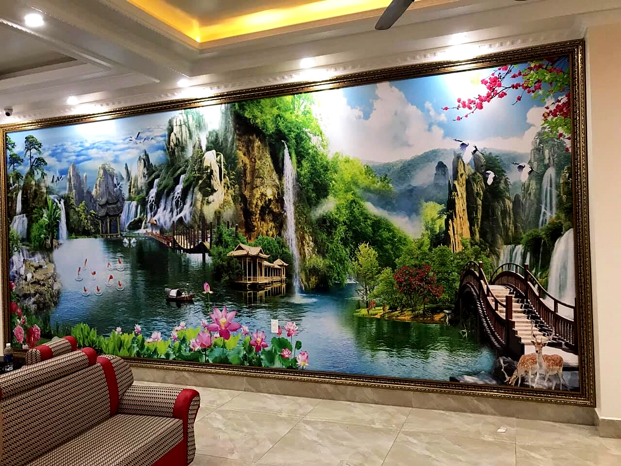 [SIÊU RẺ]Tranh dán tường 3D phòng thờ