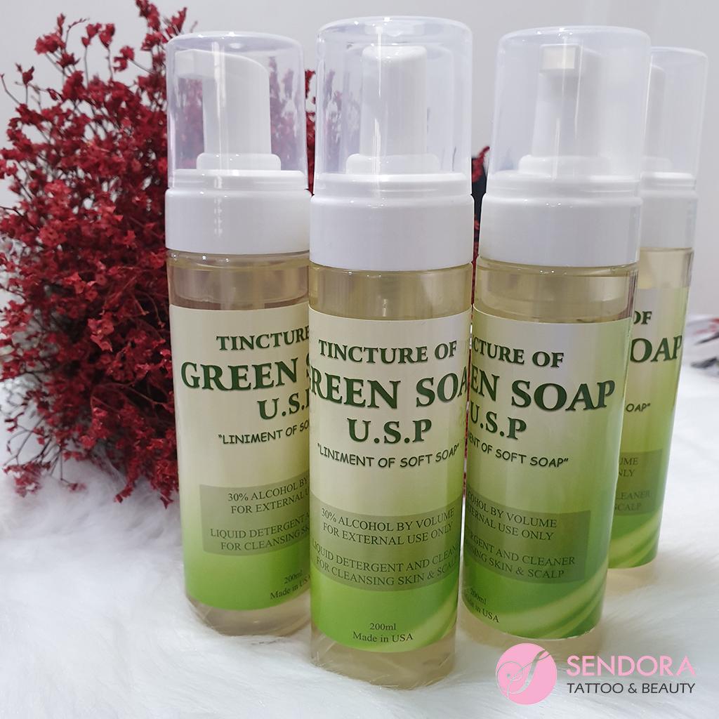 [HCM]Dung Dịch Vệ Sinh Xăm Green Soap pha sẵn 200ml