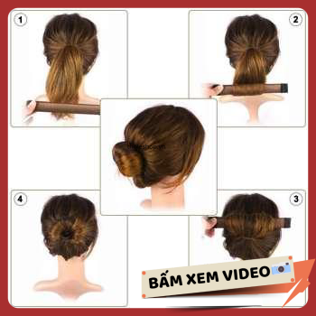 [HCM]Băng đô búi tóc nữ - Dụng cụ búi tóc nữ tiện lợi - Dụng cụ búi tóc củ tỏi - Dụng cụ tết tóc hình tròn linh hoạt [RẺ VÔ ĐỊCH]