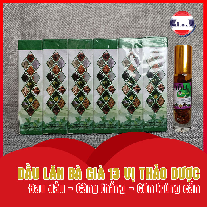 Dầu 13 Vị Thảo Dược Bà Gìa Thái Lan