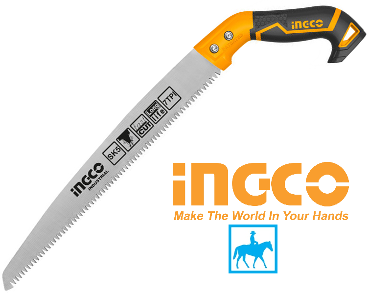 Cưa cầm tay cưa cành cưa gỗ lưỡi thẳng 300mm 12inch SK5 INGCO HPS3008