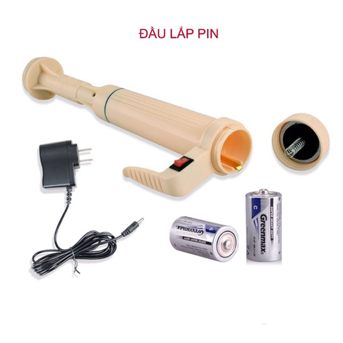 Máy hút cặn đáy jenecavệ sinh đáy hồ cá chạy pin đơn giản và gọn nhẹ