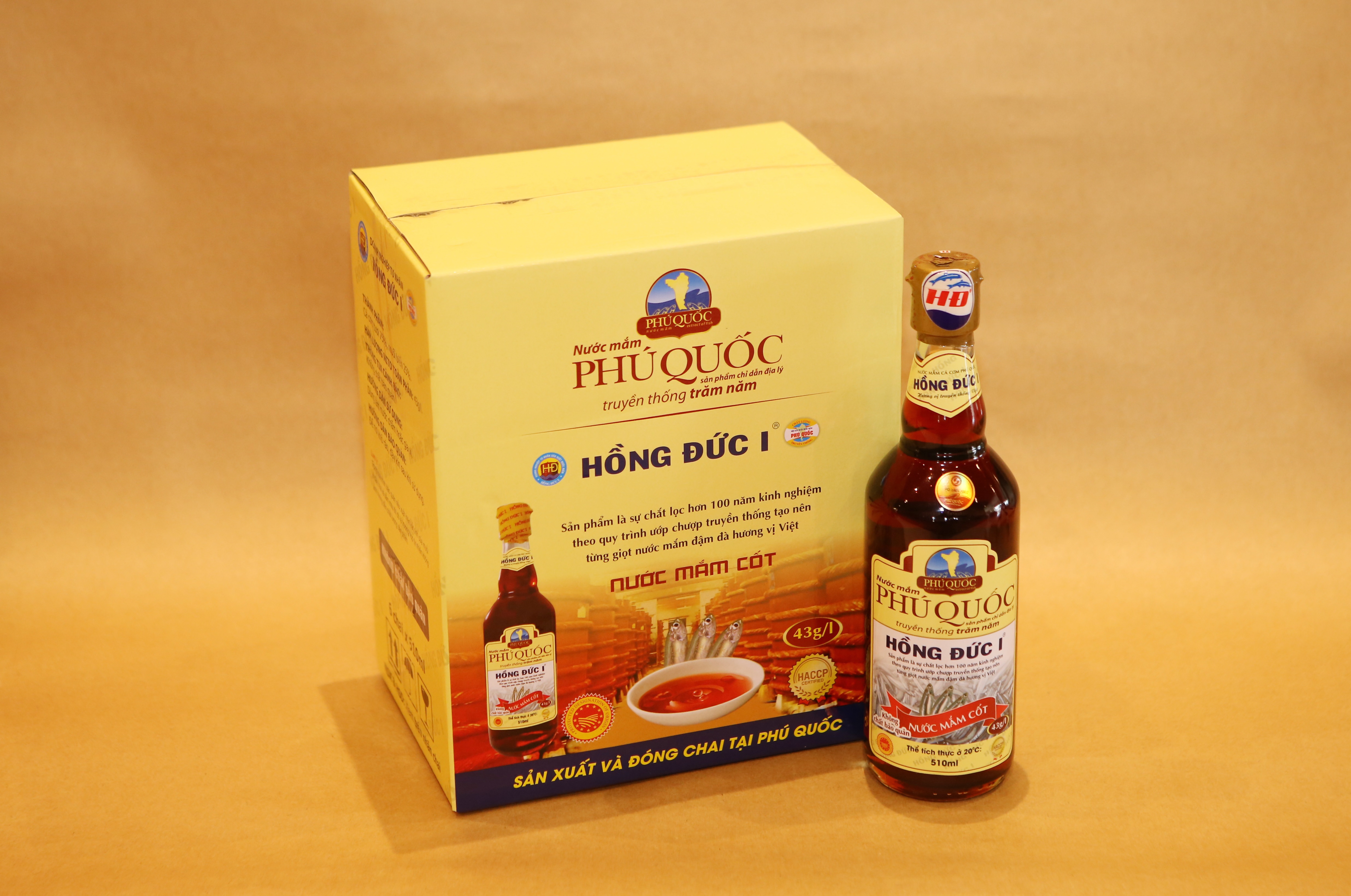 Nước mắm Phú Quốc 510ml 43g/l - Hồng Đức 1