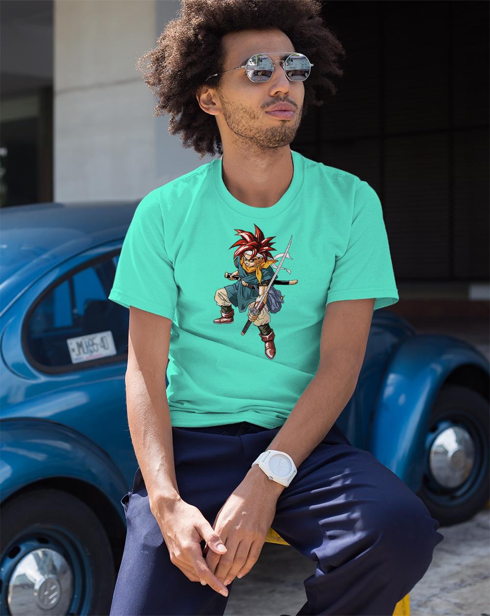 Áo thun Unisex hình Charater akashi and lida game Chrono Strigger Game