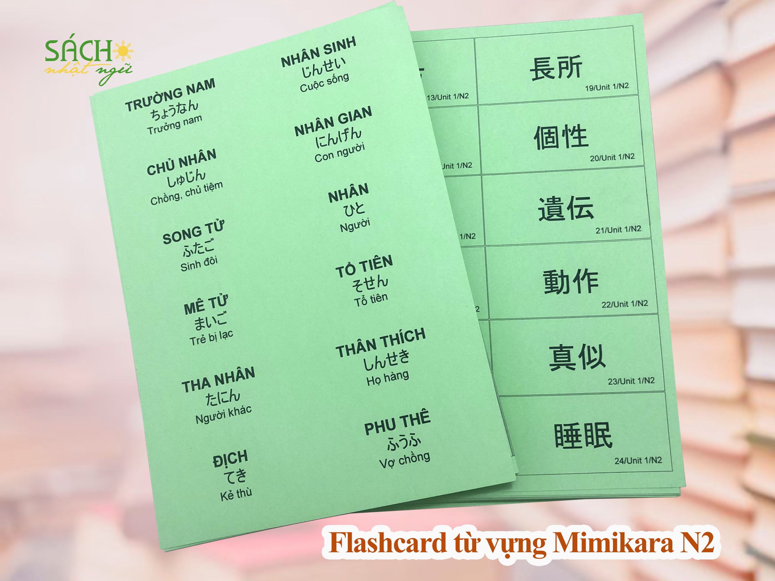 [HCM]Flashcard từ vựng N2 Mimikara