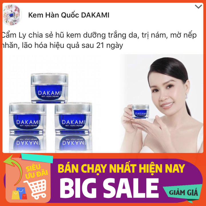 [HCM]Kem Dưỡng Da Cao Cấp Dakami Dưỡng Trắng Da Chống Lão Hóa Toàn Diện chính hãng