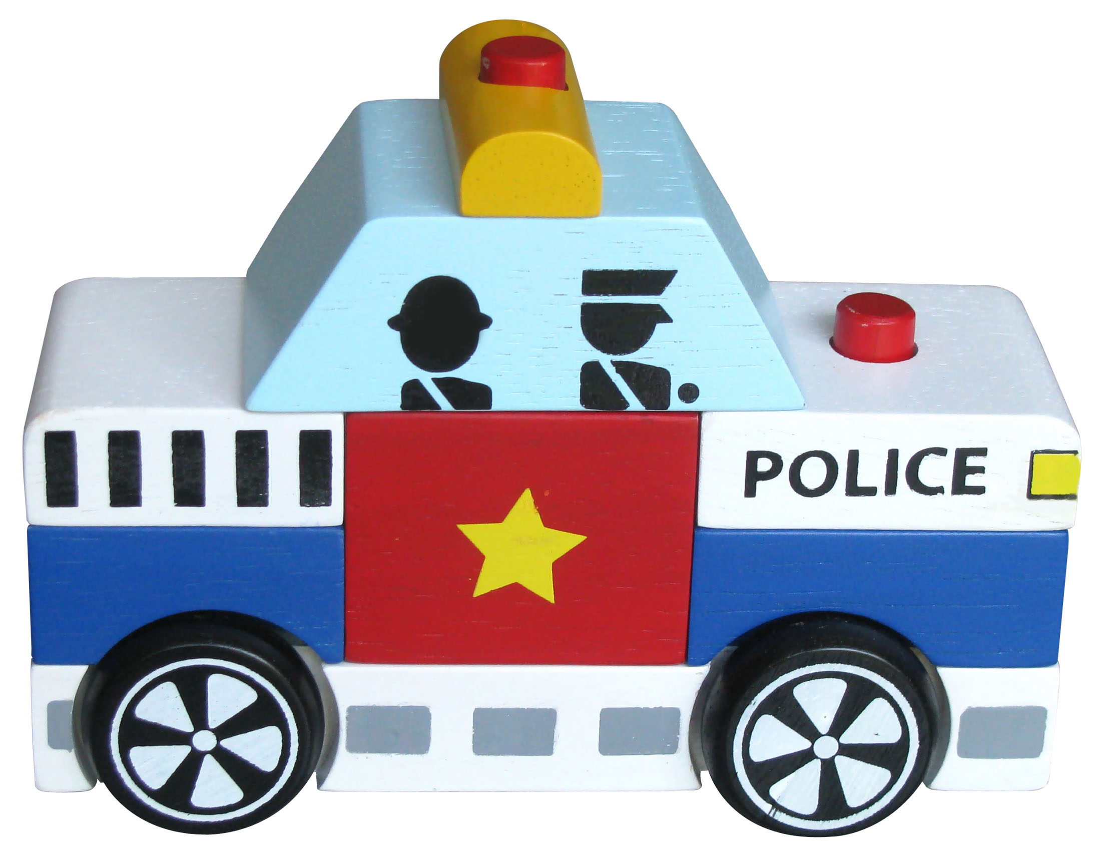 [HCM]Đồ chơi gỗ Winwintoys - Lắp ráp xe cảnh sát