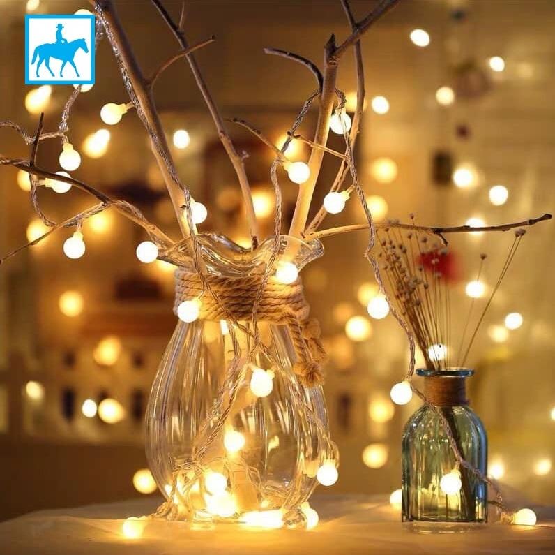 Dây đèn Led bi trang trí giáng sinh noel lễ hội phòng ngủ 10 mét 100 bóng
