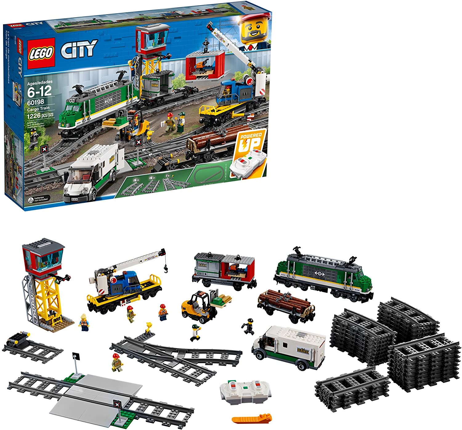 [HAPPY BRICKS] - LEGO  CITY - 60198 - CARGO TRAIN - XE LỬA CHỞ HÀNG HÀNG