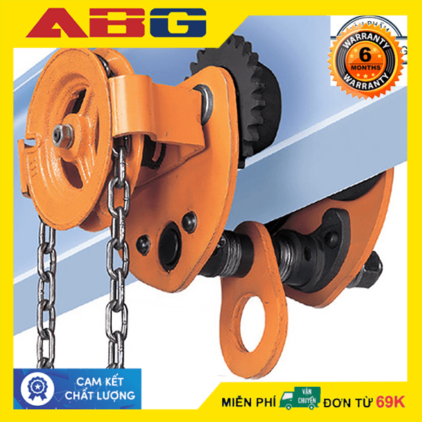 Rùa kéo tay, cụm móc treo palang có xích dài 5m - abg shop