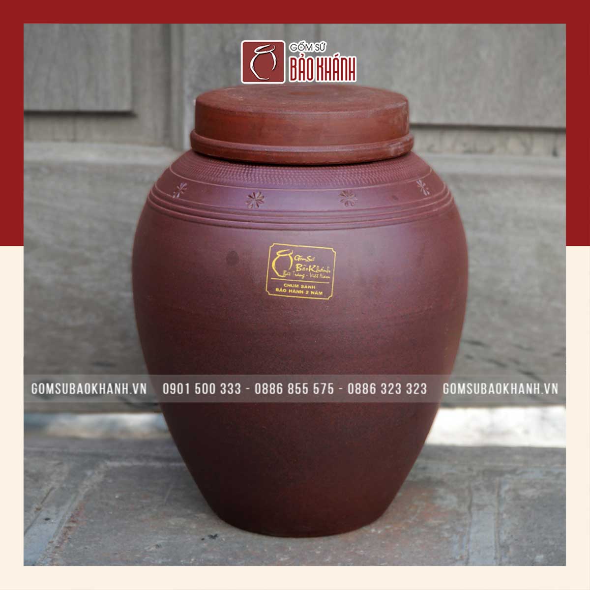 [BẢO HÀNH 2 NĂM] Chum sành không tráng men 10lit - bình ngâm rượu, chum ngâm rượu, bình rượu, chum rượu cao cấp