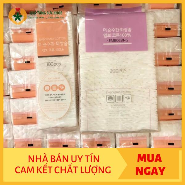 Bông tẩy trang cao cấp Hàn Quốc Embossing (200 miếng)
