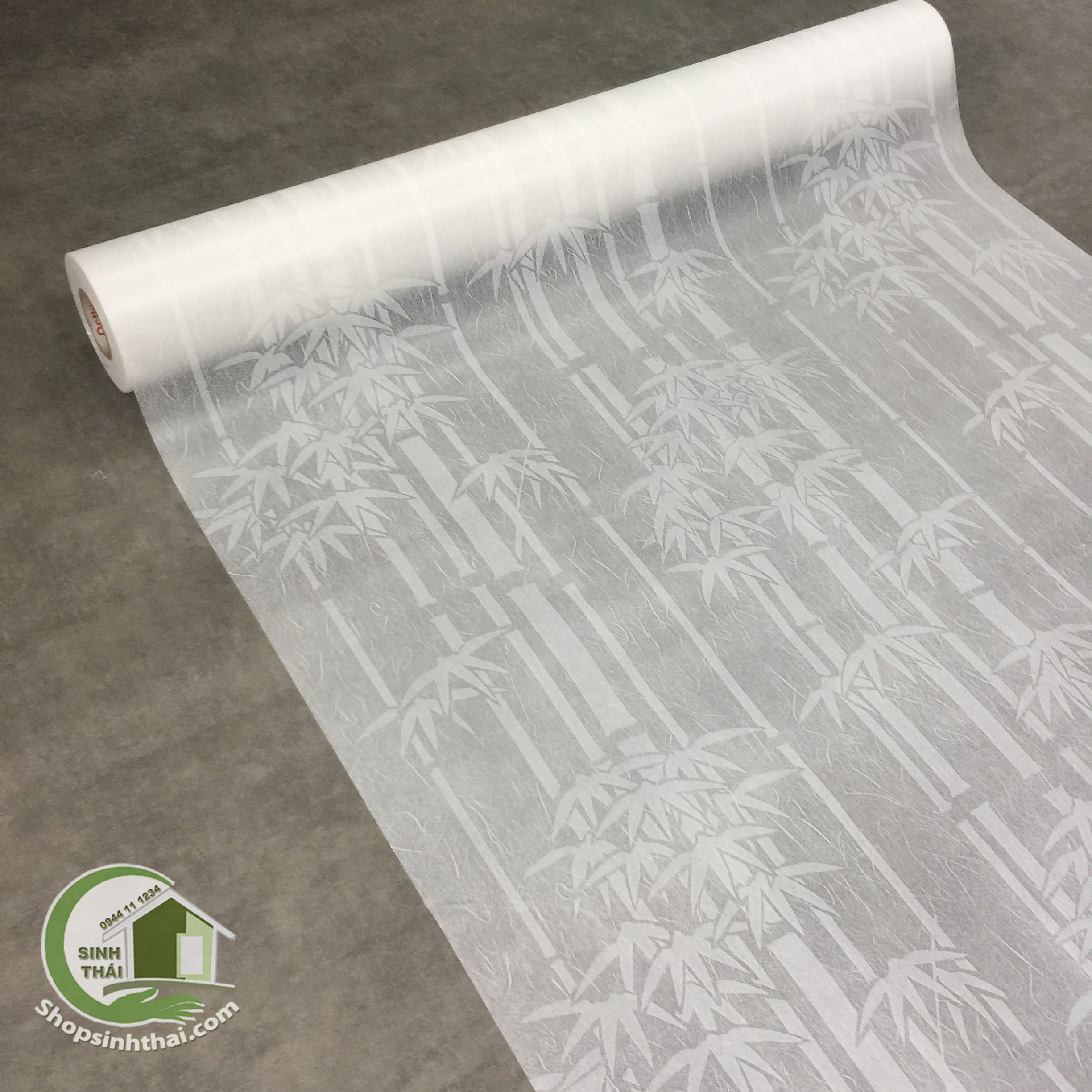 [HCM]Giấy Dán Kính Cây Tre Cây Trúc Màu Trắng - [ 50cm x Khổ 90cm] Có Sẵn Keo