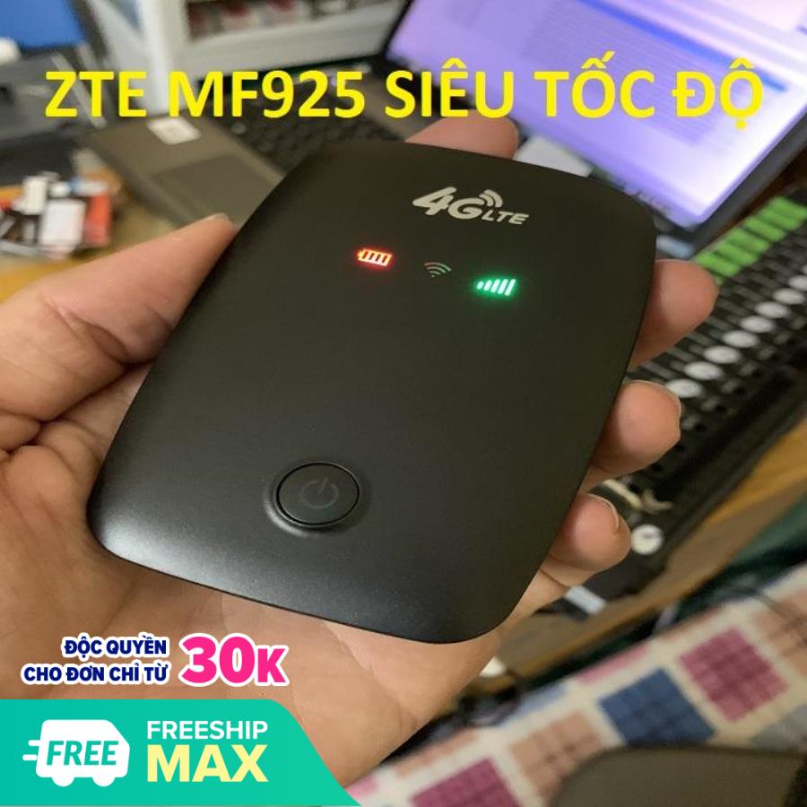 Bộ phát sóng wifi ZTE MF925 - Thiết bị wifi di động không dây cầm tay, nhỏ gọn, tinh tế, tiện lợi,modem 4g lte truy cập nhanh thích hợp cho tivi camera oto xe khách xe du lịch