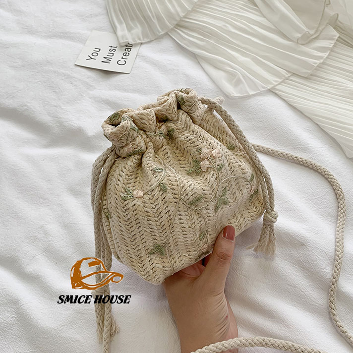 [HCM]TÚI CÓI DÂY RÚT PHỐI REN ĐEO CHÉO