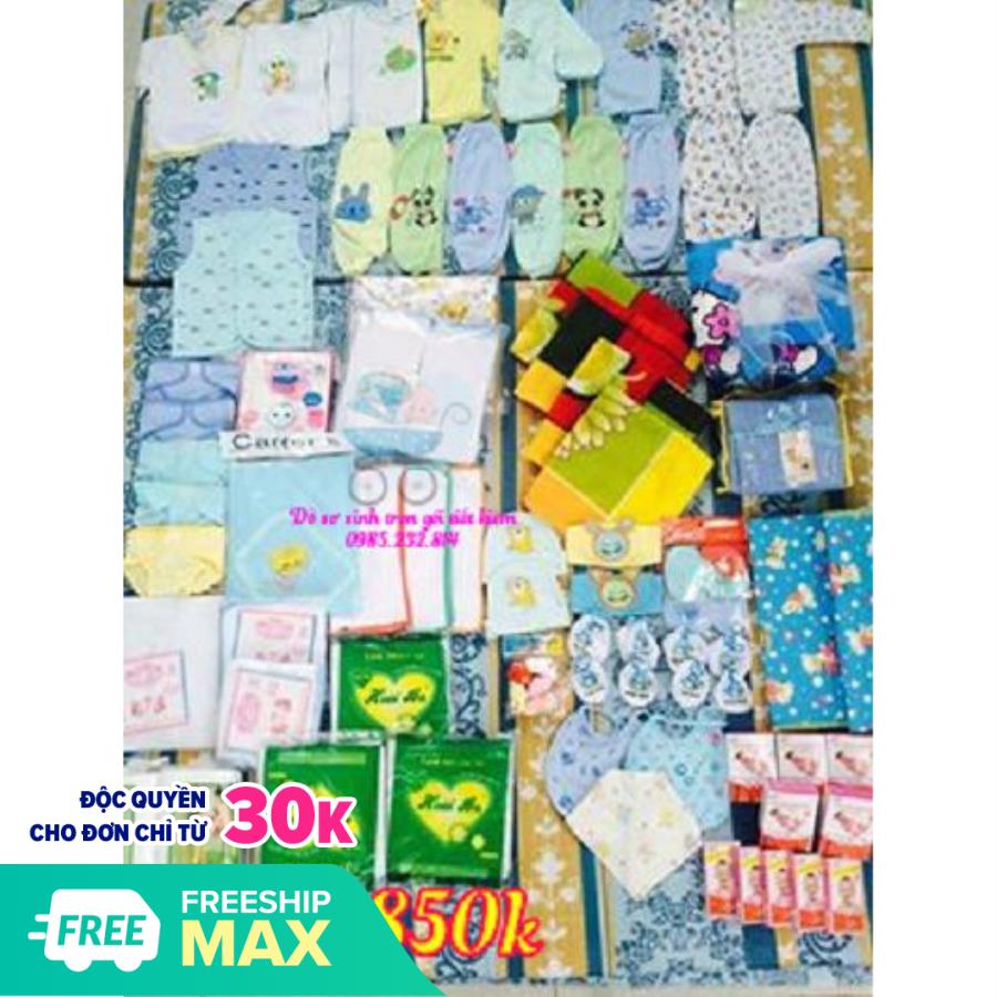 Đồ sơ sinh trọn gói-combo đồ sơ sinh cho bé và mẹ mã 850k