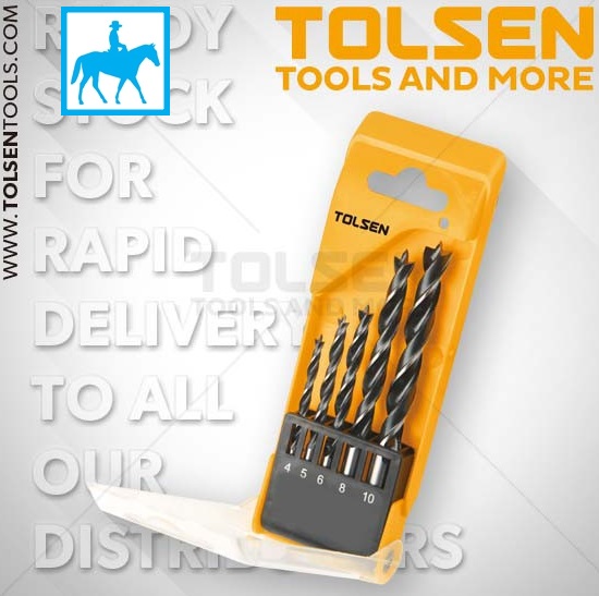 [HCM]Bộ 5 Mũi Khoan Gỗ TOLSEN 75625