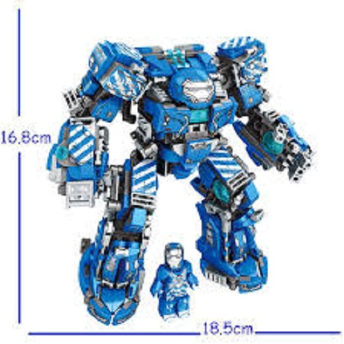Lego Robot- Lego siêu anh hùng- Lego bé trai-Lego Lắp Ráp Xếp Hình Marvel Mô Hình Robot Hulkbuster Iron Man Xanh MK38 602 Khối LY76020 - Đồ Chơi Trẻ Em-Legoxanh